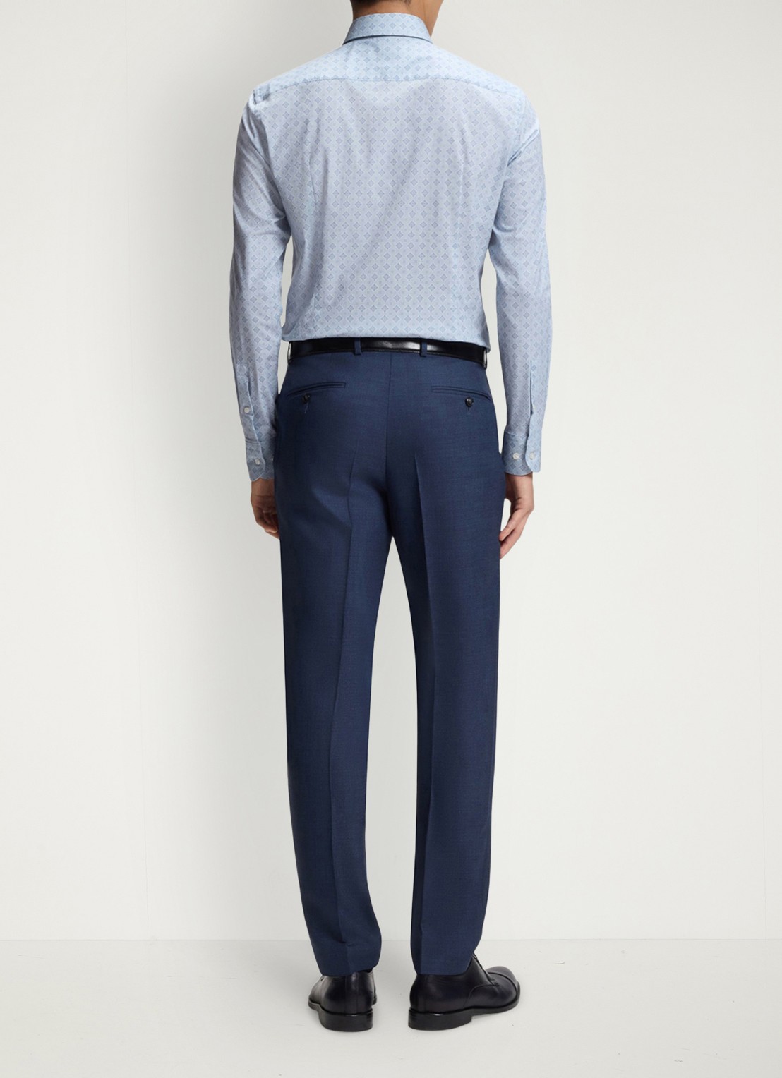 BOSS Slim-fit overhemd met print - achterkant 6 lichtblauw