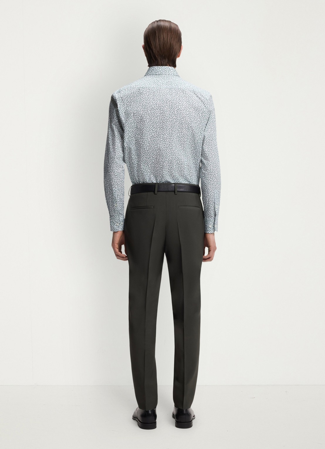 BOSS Slim fit overhemd met print - achterkant 3 groen
