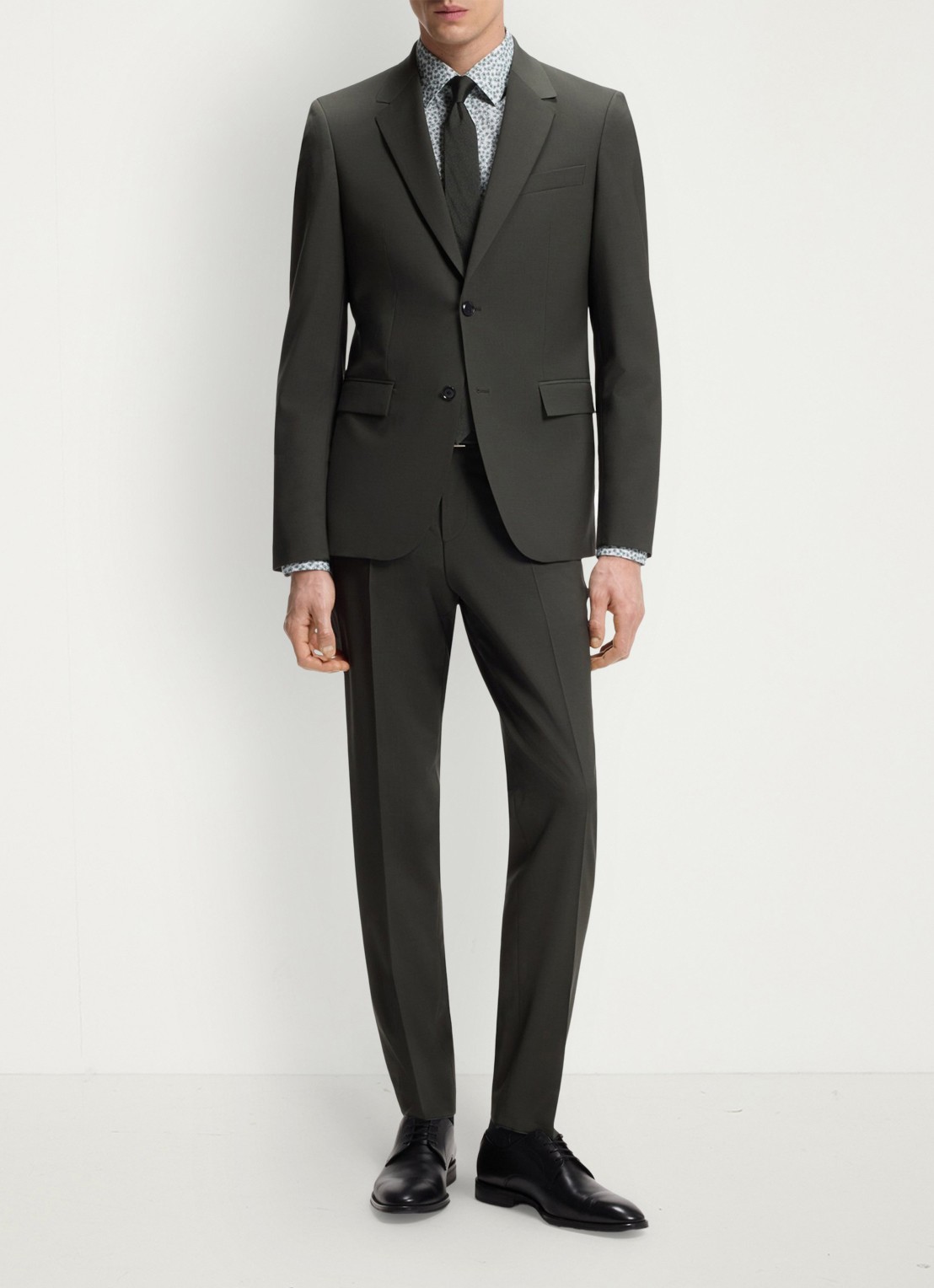 BOSS Slim fit overhemd met print - voorkant 2 groen