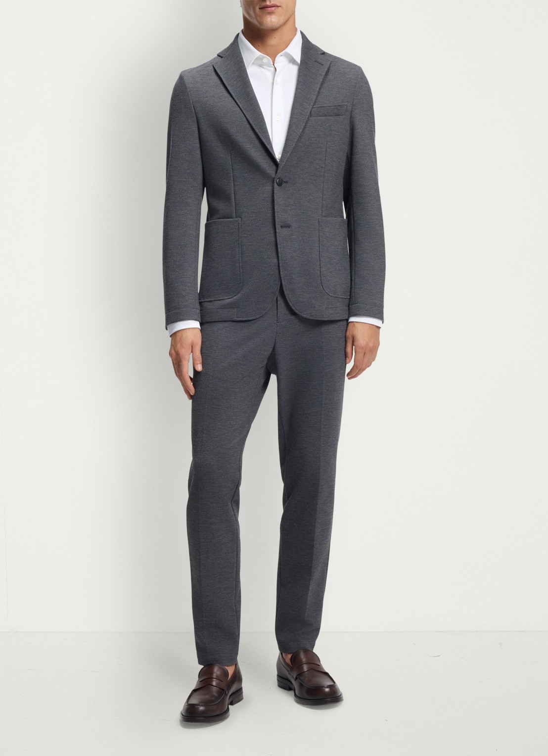 BOSS Slim fit overhemd met stretch - voorkant 3 wit