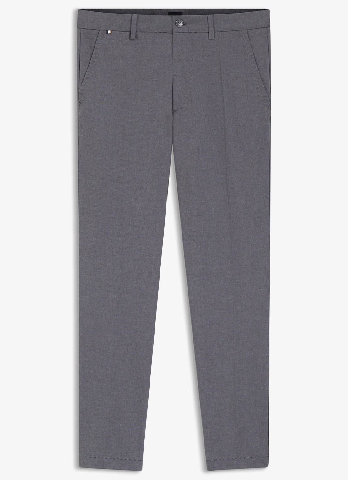 BOSS Slim fit pantalon met steekzakken  - voorkant 2 grijs
