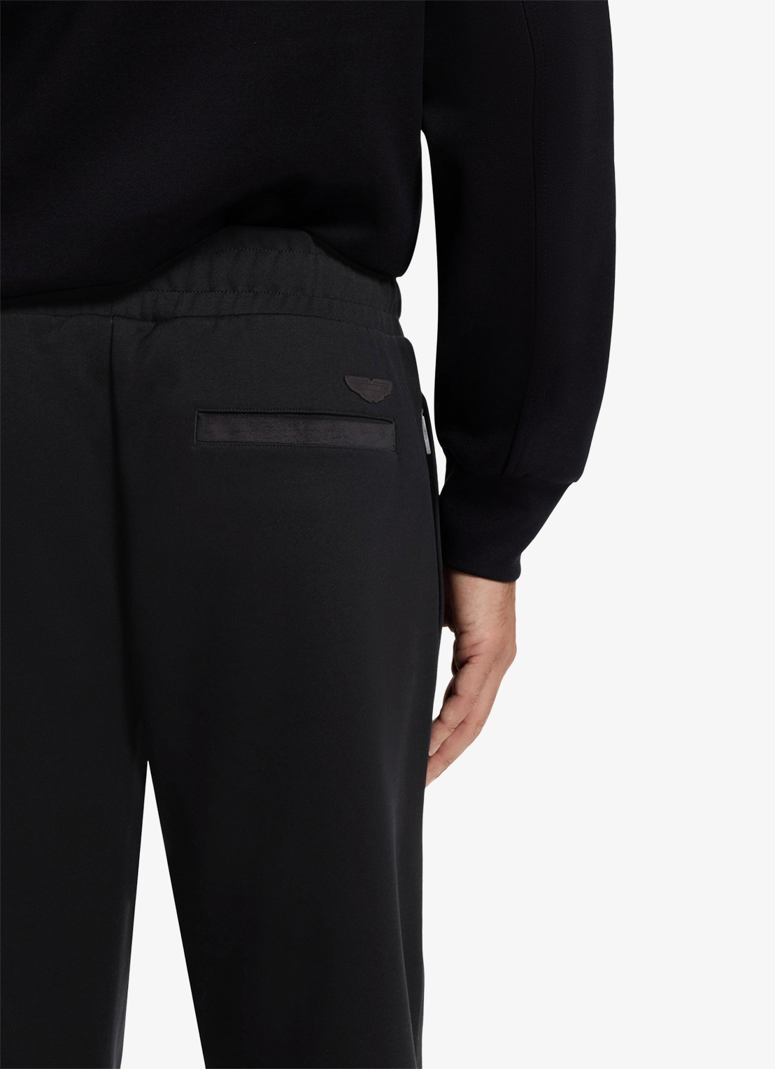 BOSS Slim fit pantalon met steekzakken  - detail 6 zwart