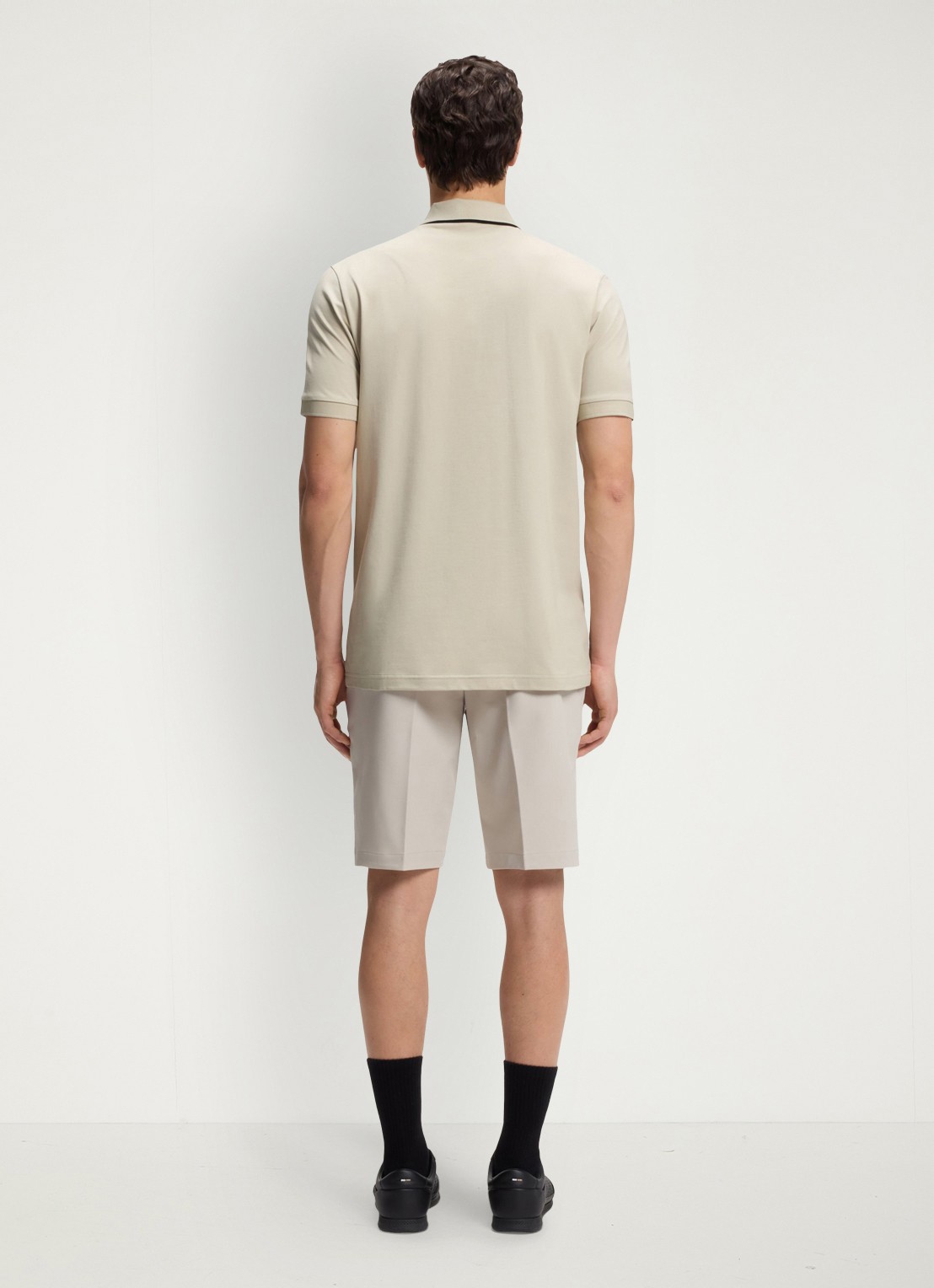 BOSS Slim fit polo met logo - achterkant 3 light beige-272 / beige