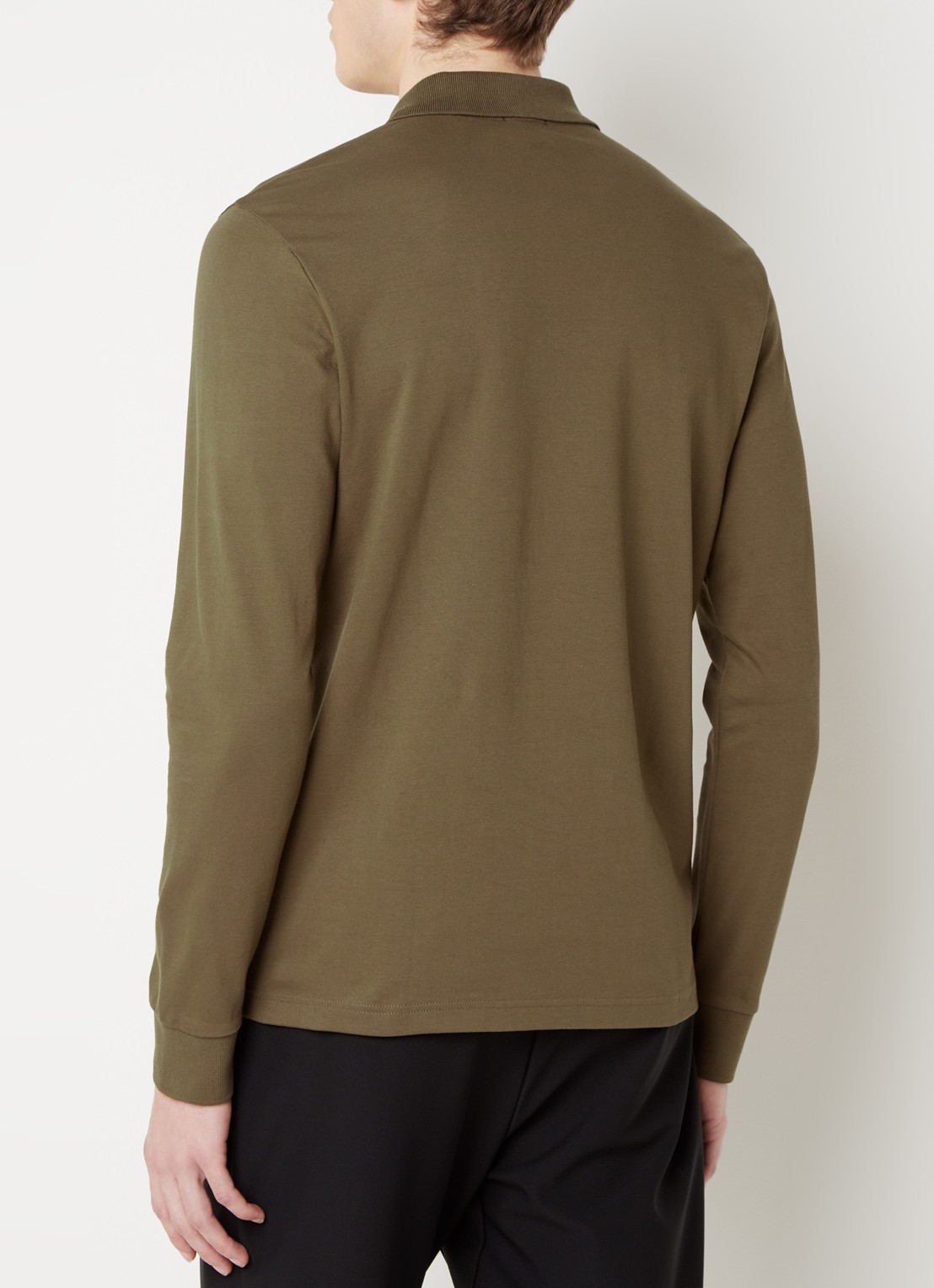 BOSS Slim fit polo van katoen - achterkant groen
