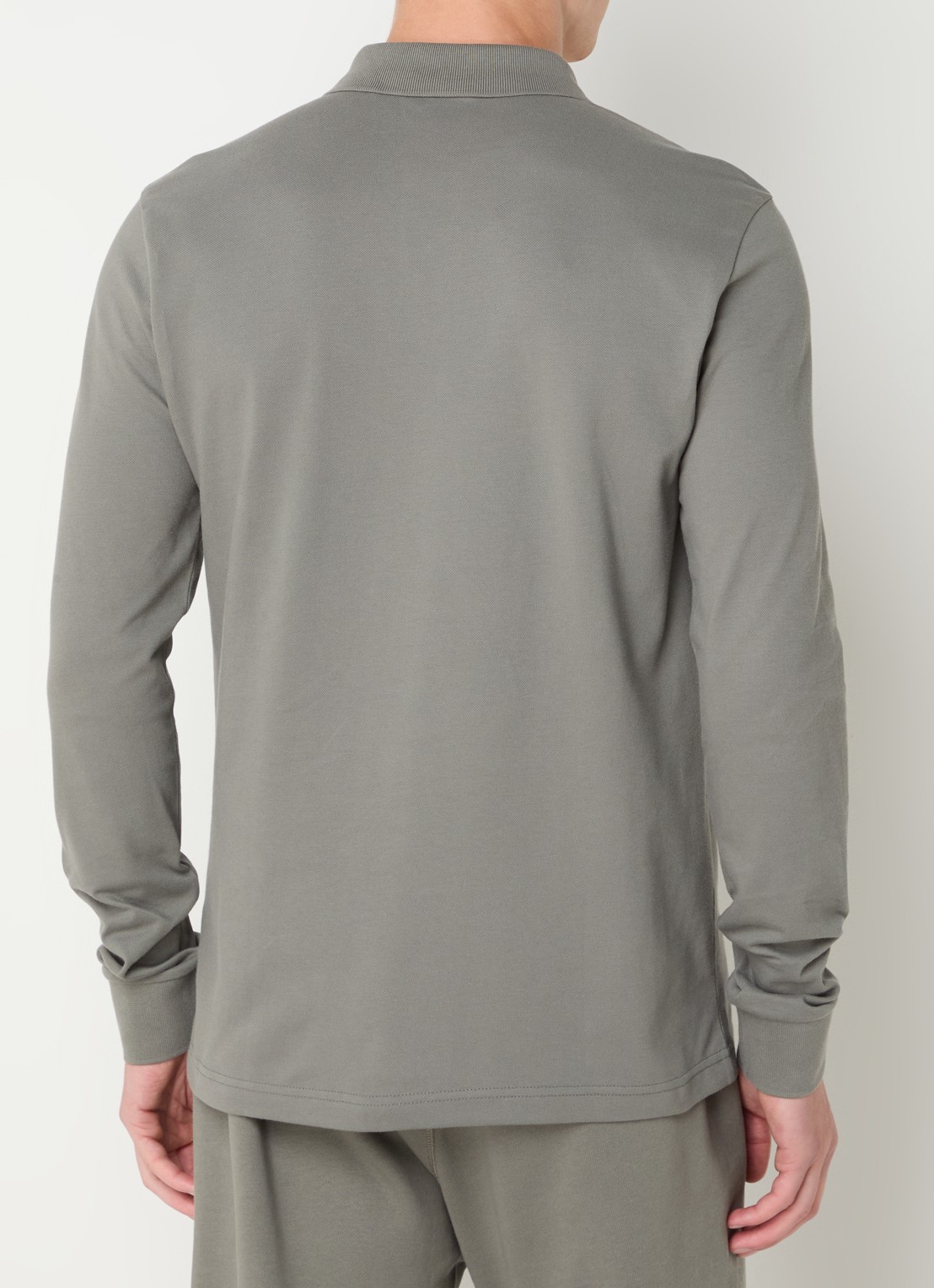 BOSS Slim fit polo van katoen - achterkant 2 grijs