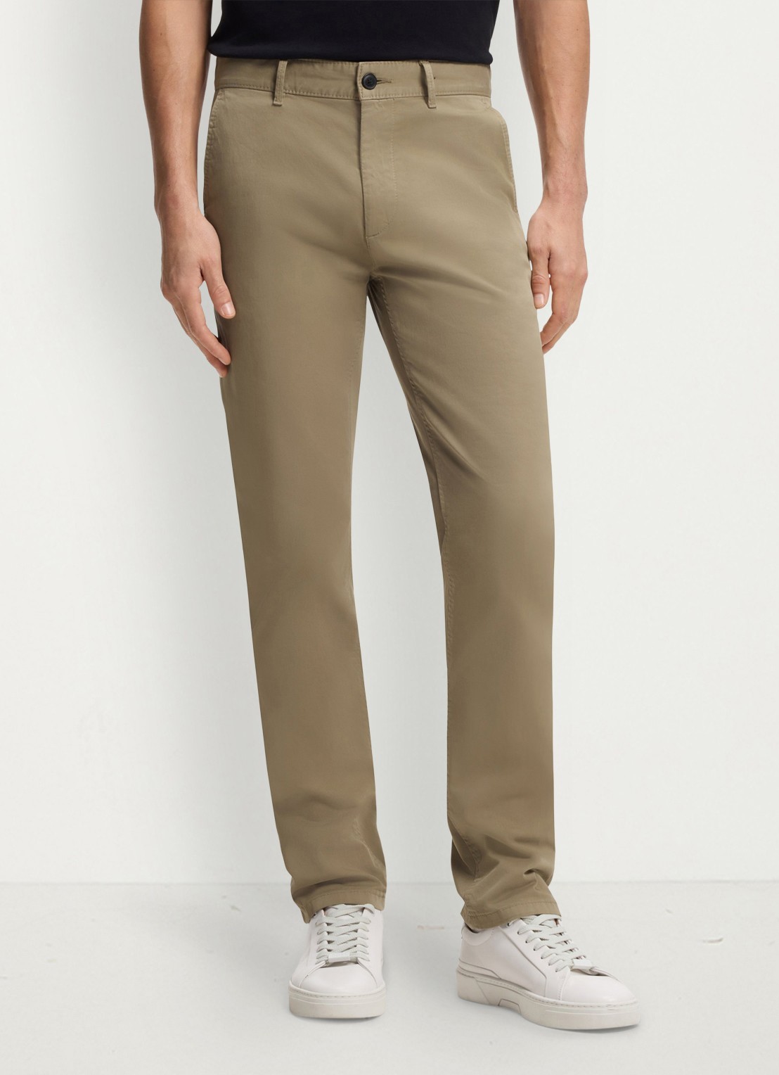 BOSS Slim-fit satijnen chino van stretchkatoen - detail 4 light/pastel brown-239 / bruin