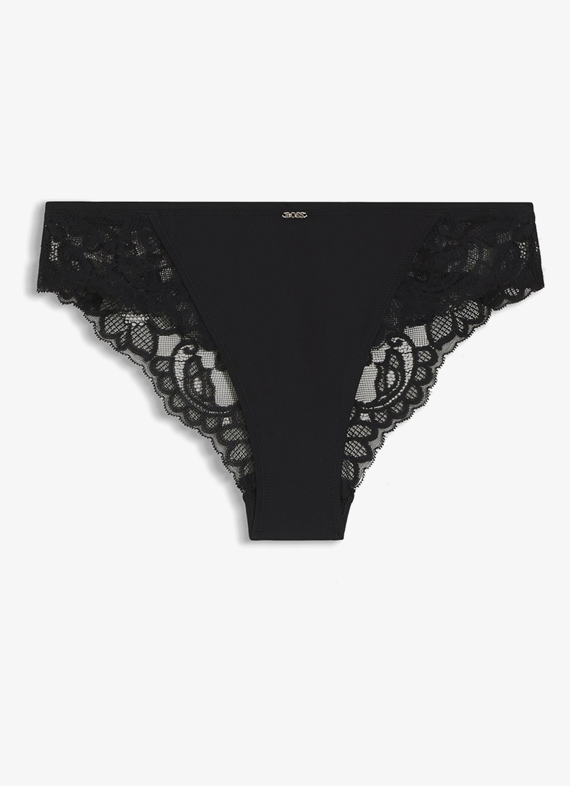 BOSS Slip met kant - voorkant 4 black-001 / zwart