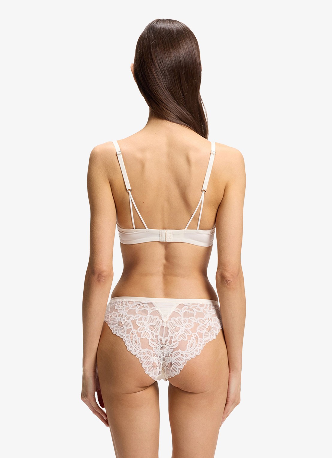 BOSS Slip met kant - achterkant open white-118 / wit