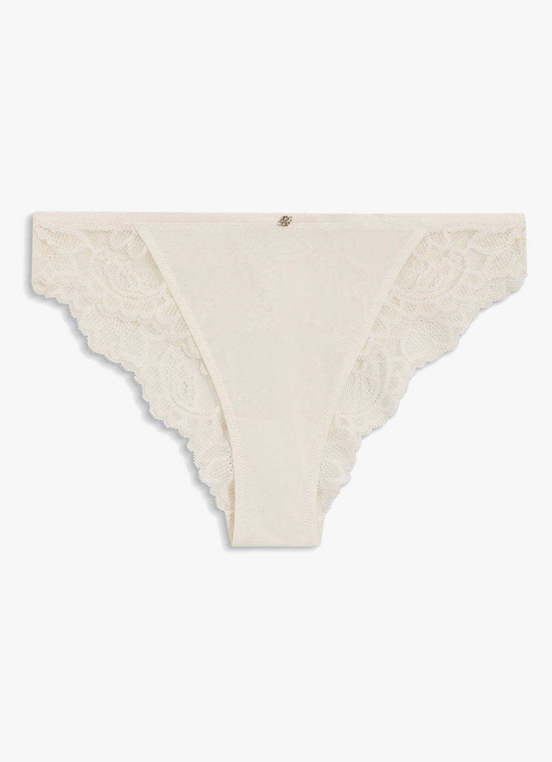 BOSS Slip met kant - voorkant 2 open white-118 / wit