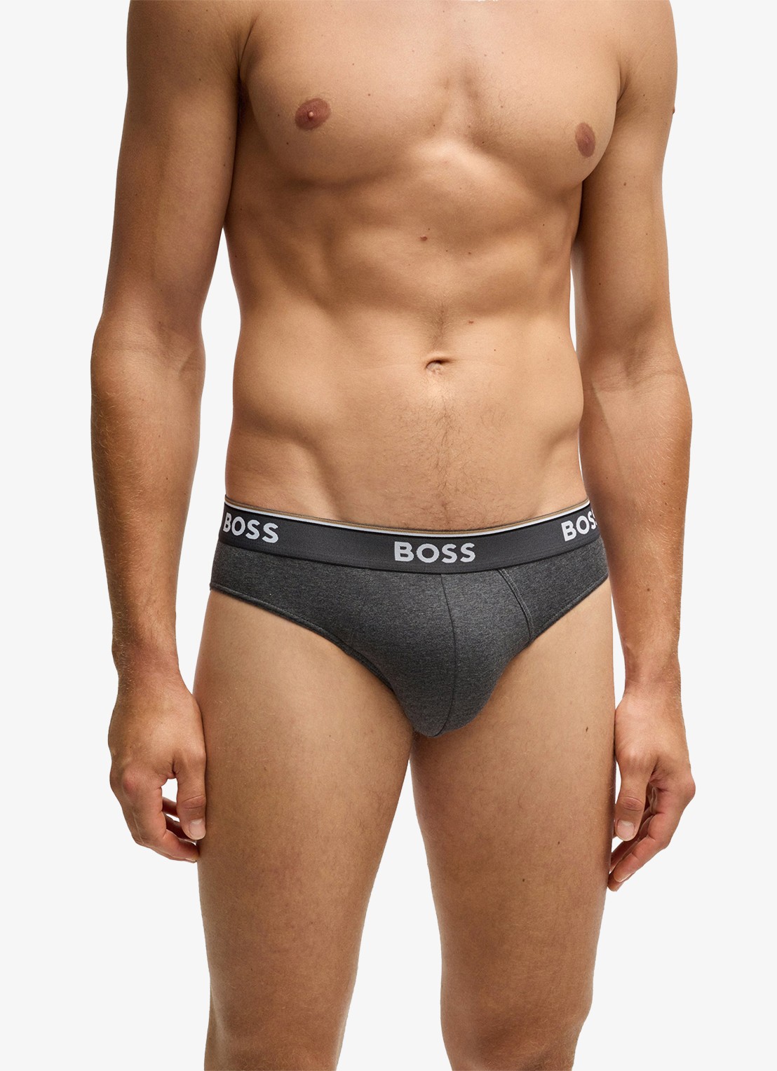 BOSS Slip met logoband in 3-pack - detail grijs