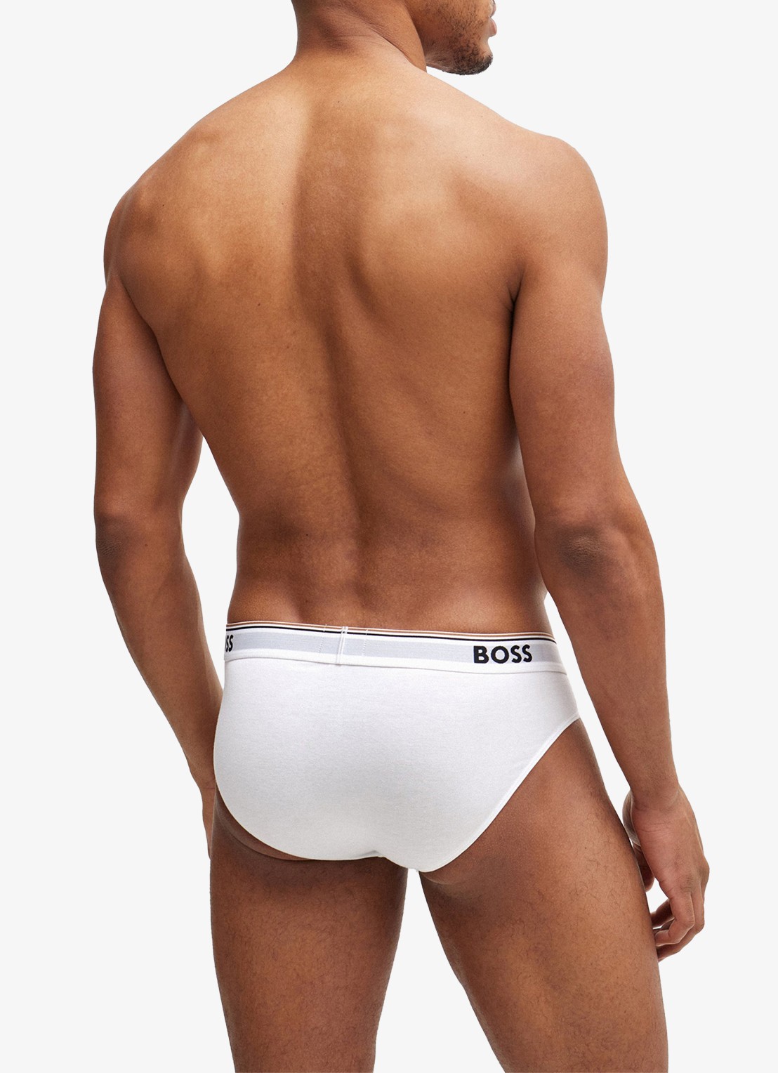 BOSS Slip met logoband in 3-pack - achterkant 4 lichtgrijs
