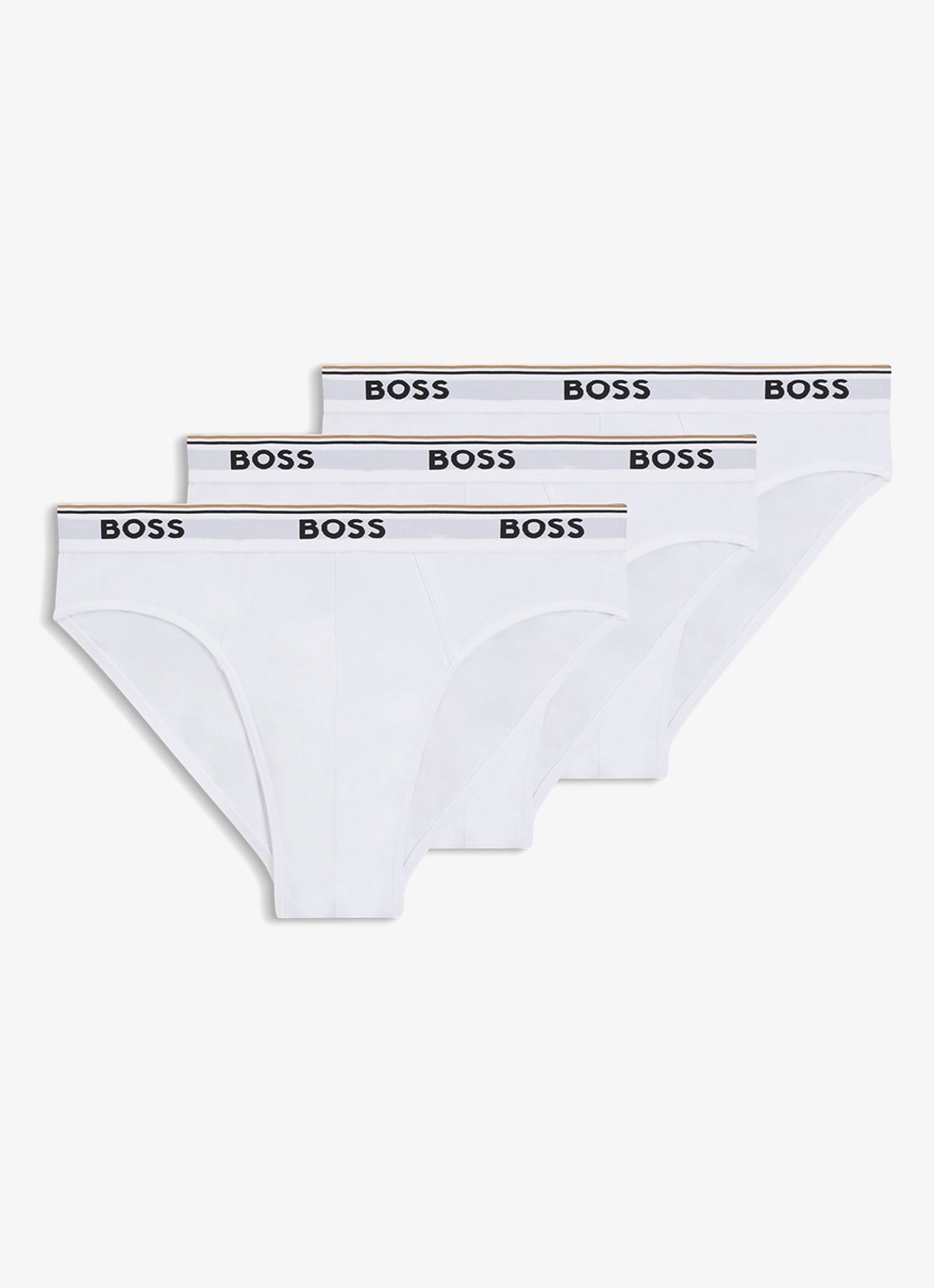 BOSS Slip met logoband in 3-pack - voorkant 4 wit
