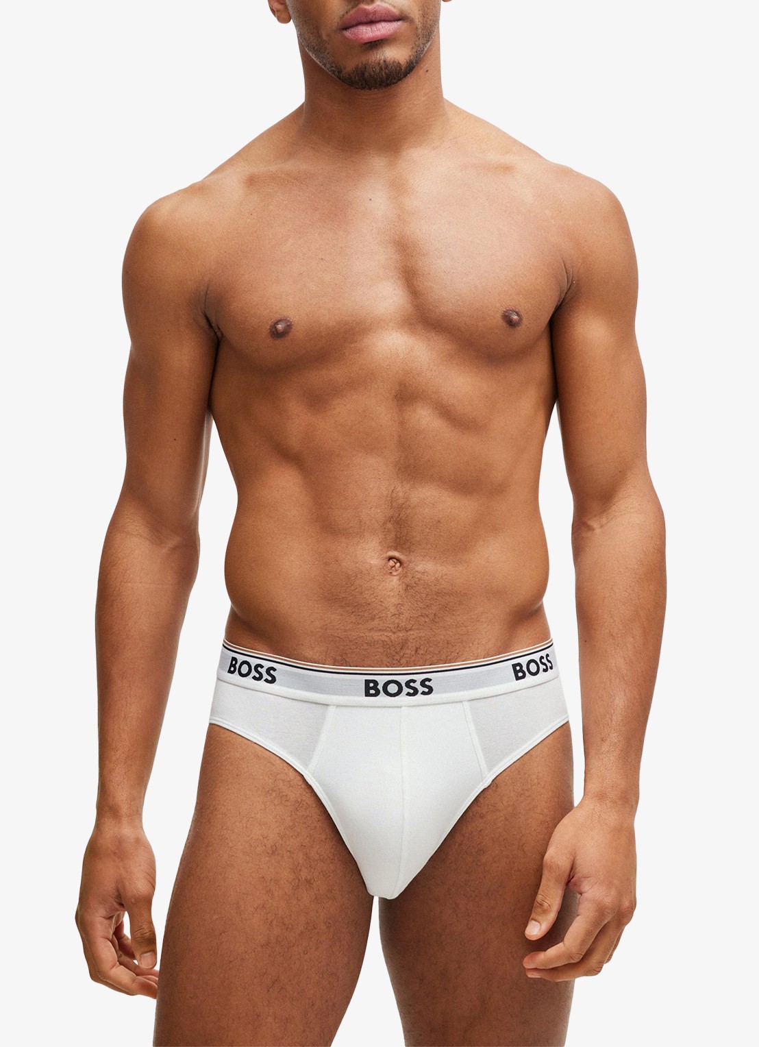 BOSS Slip met logoband in 3-pack - voorkant 5 wit