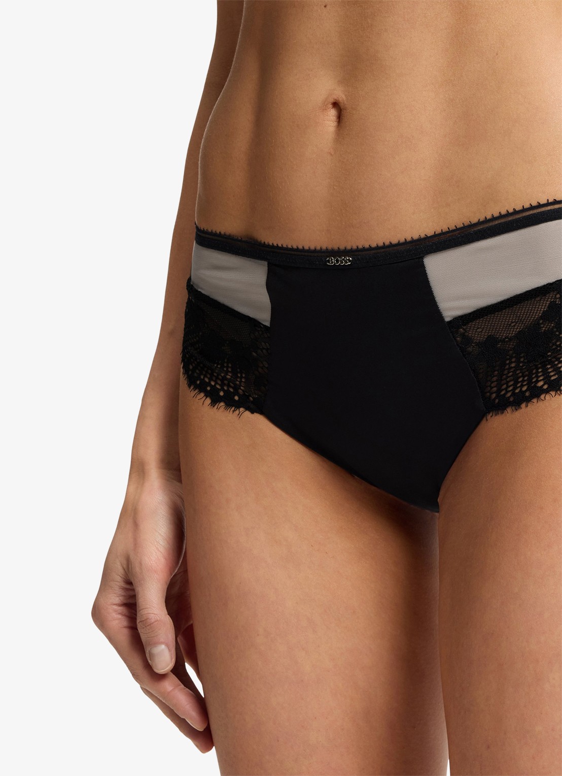 BOSS Slip van kant - detail 3 zwart