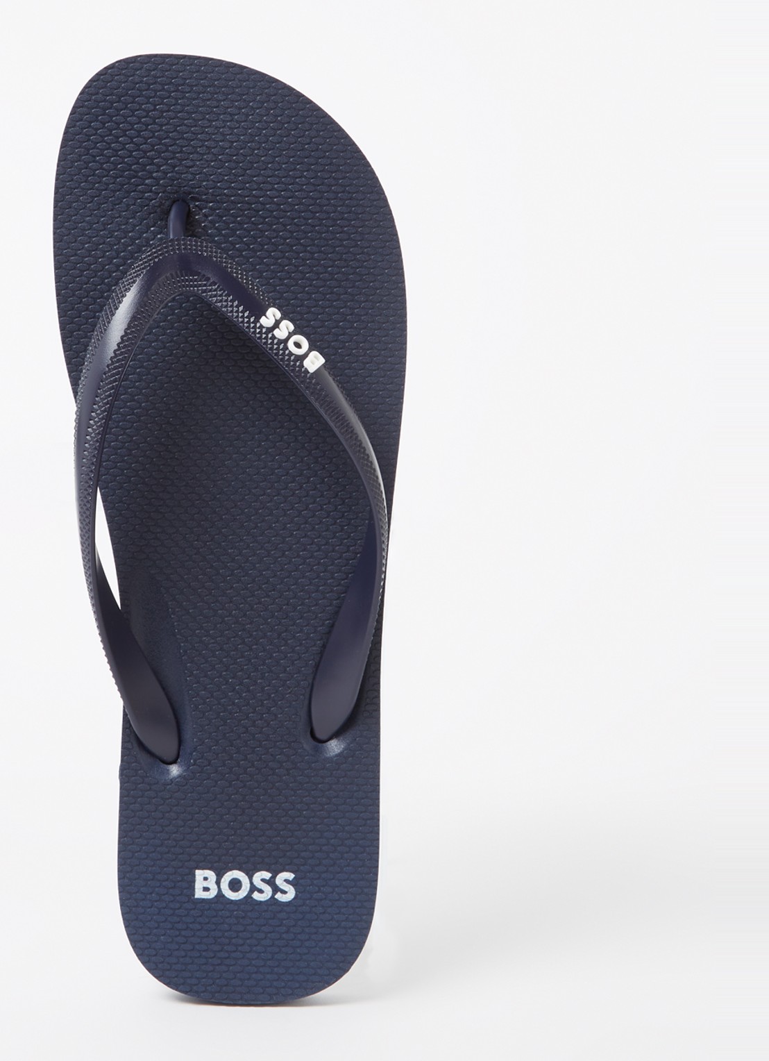BOSS Slipper met logo - voorkant 3 donkerblauw