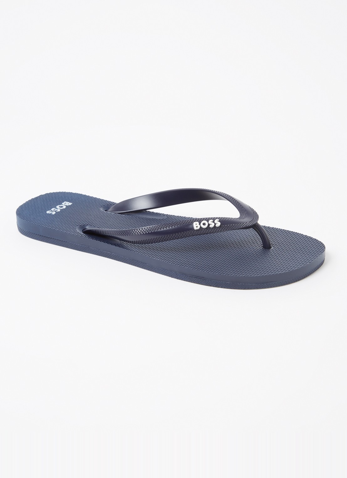 BOSS Slipper met logo - voorkant 4 donkerblauw