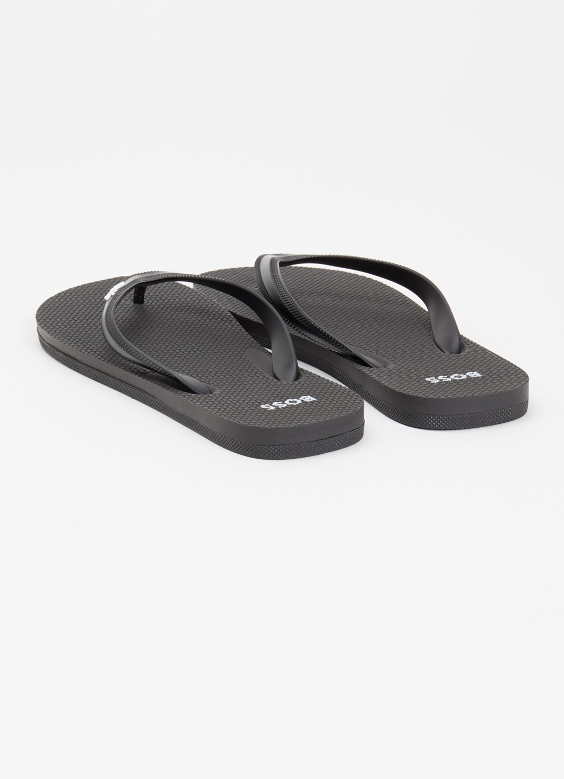 BOSS Slipper met logo - achterkant zwart