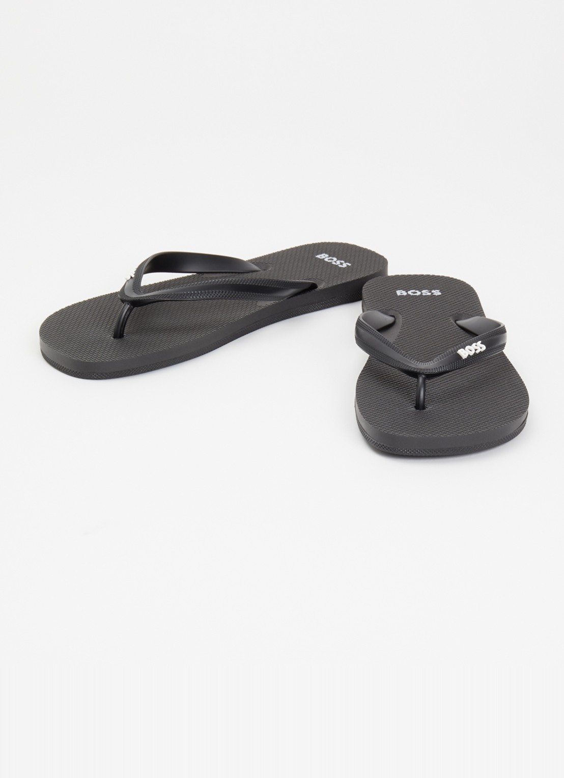 BOSS Slipper met logo - detail 3 zwart