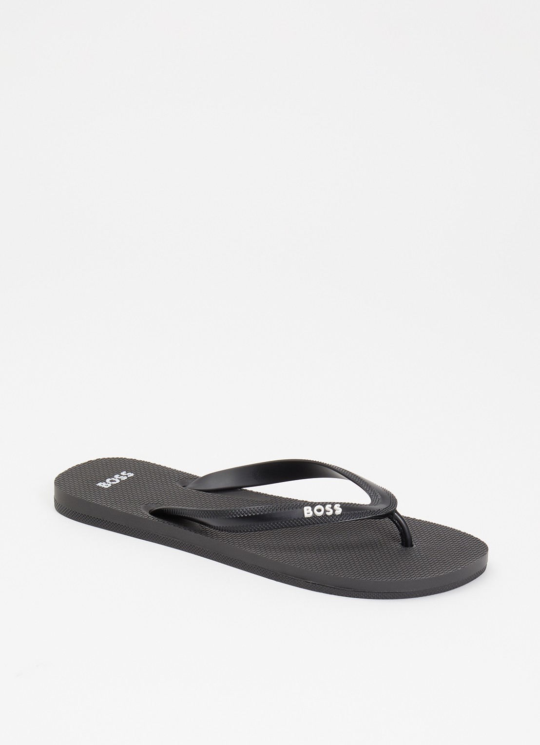 BOSS Slipper met logo - voorkant 2 zwart