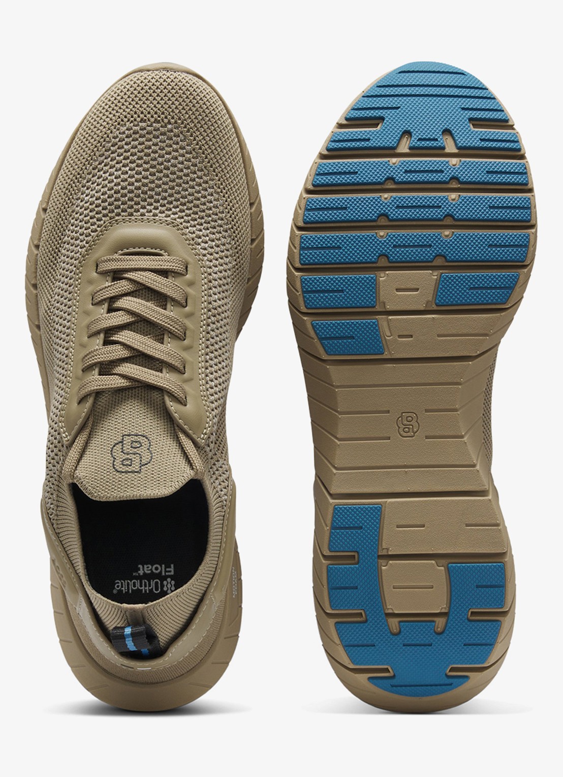 BOSS Sneaker met gebreid bovenwerk en logo - detail 3 beige