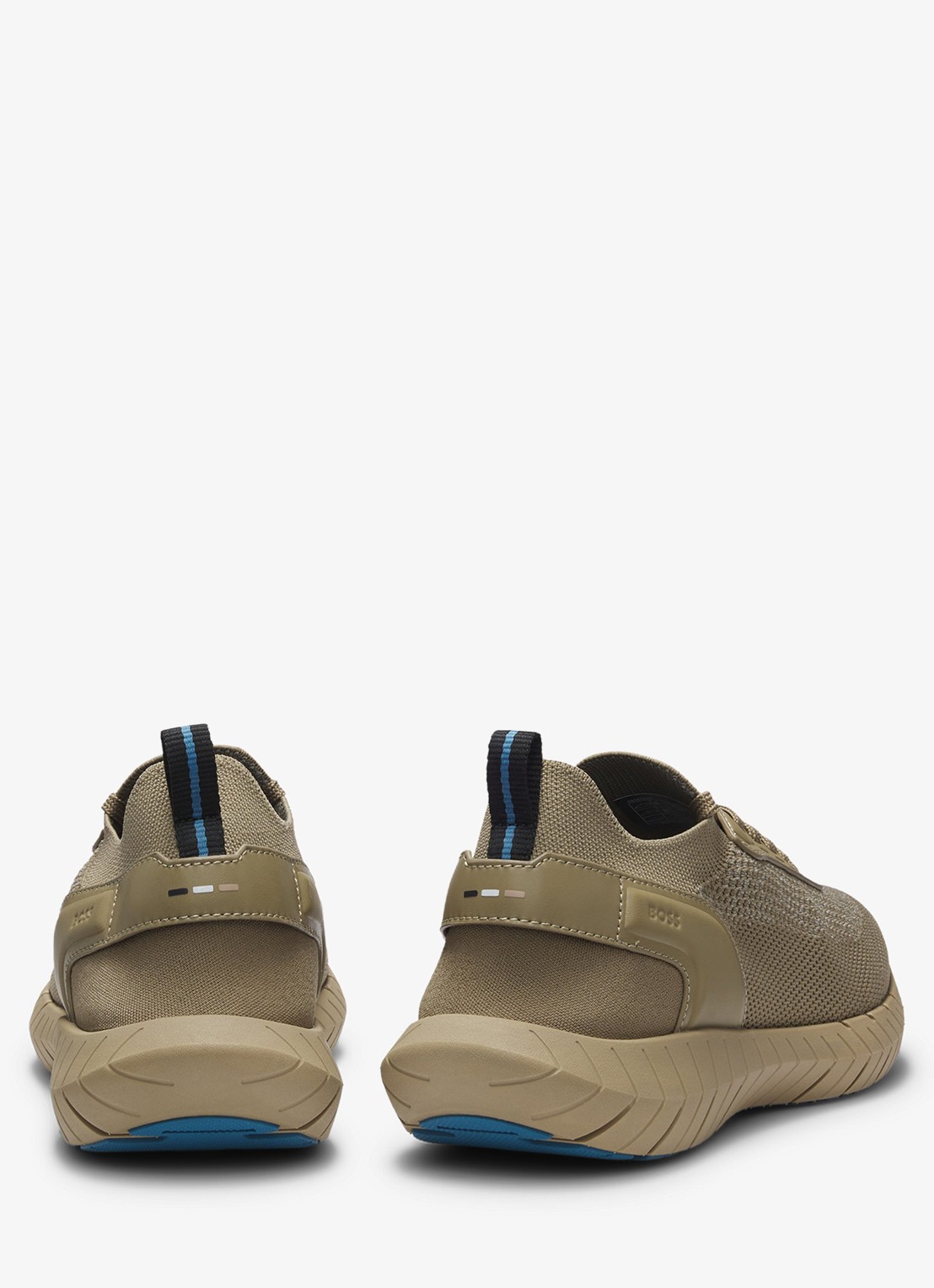 BOSS Sneaker met gebreid bovenwerk en logo - detail 4 beige