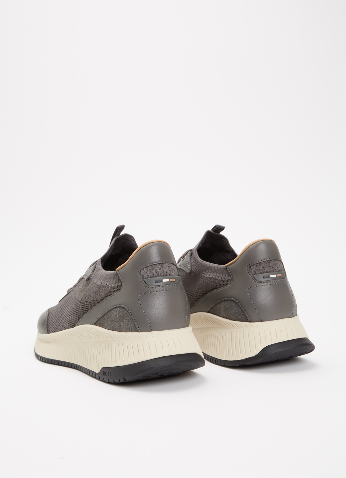 BOSS Sneaker met gebreid bovenwerk - achterkant 2 grijs