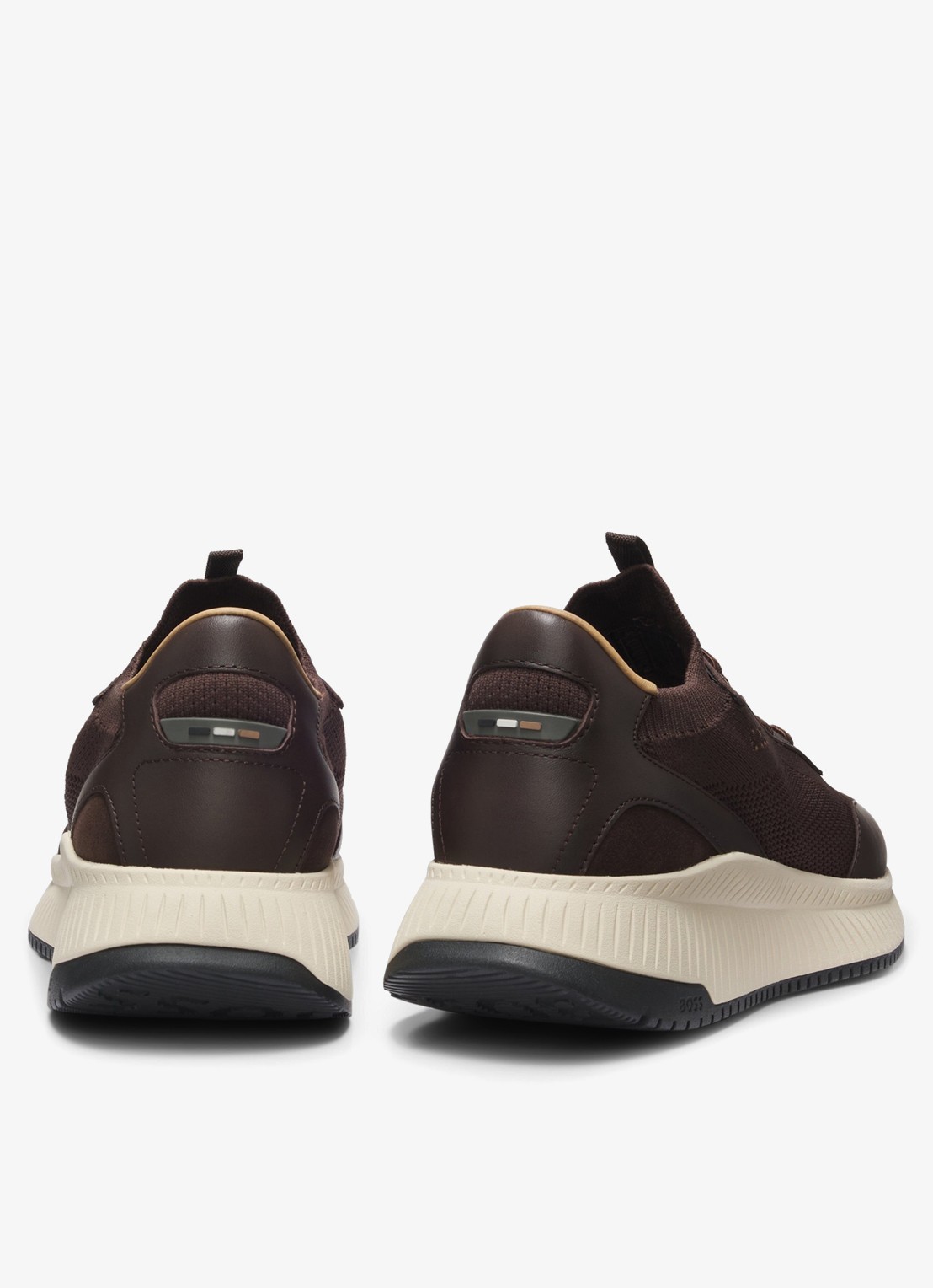 BOSS Sneaker met gebreid bovenwerk - detail 3 donkerbruin