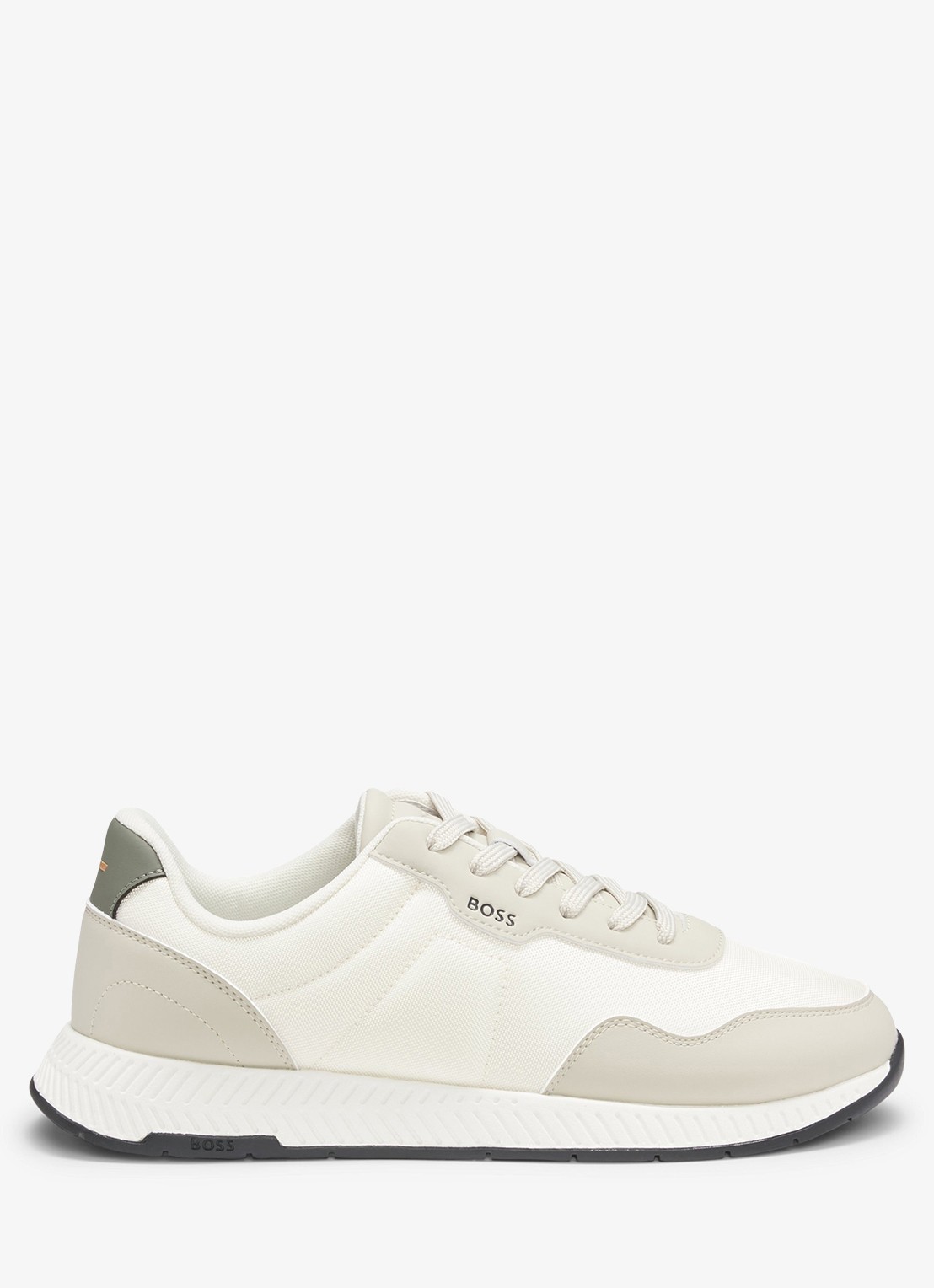 BOSS Sneaker met logo - voorkant 2 beige