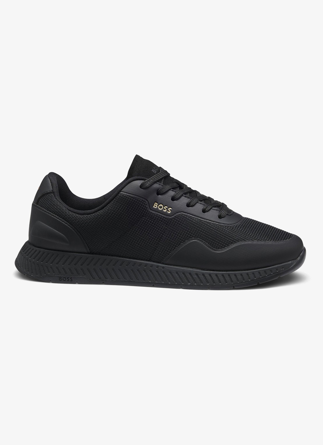 BOSS Sneaker met logo - voorkant 2 zwart