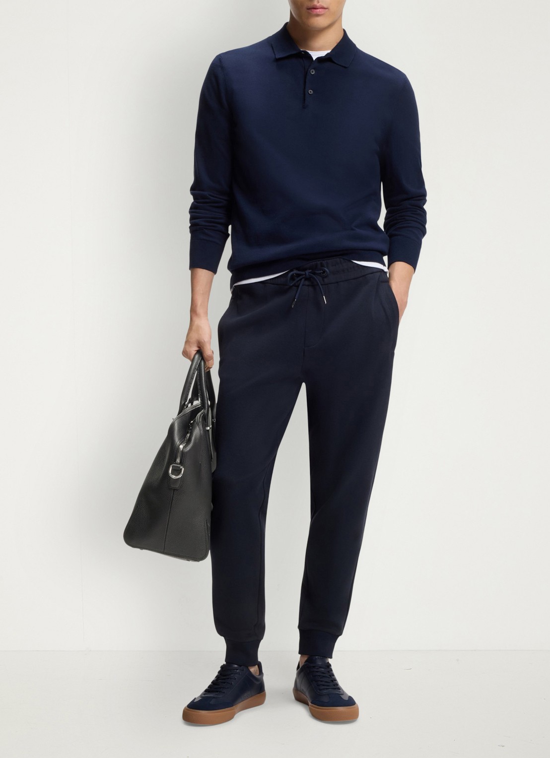 BOSS Sneaker met logo - detail 5 donkerblauw