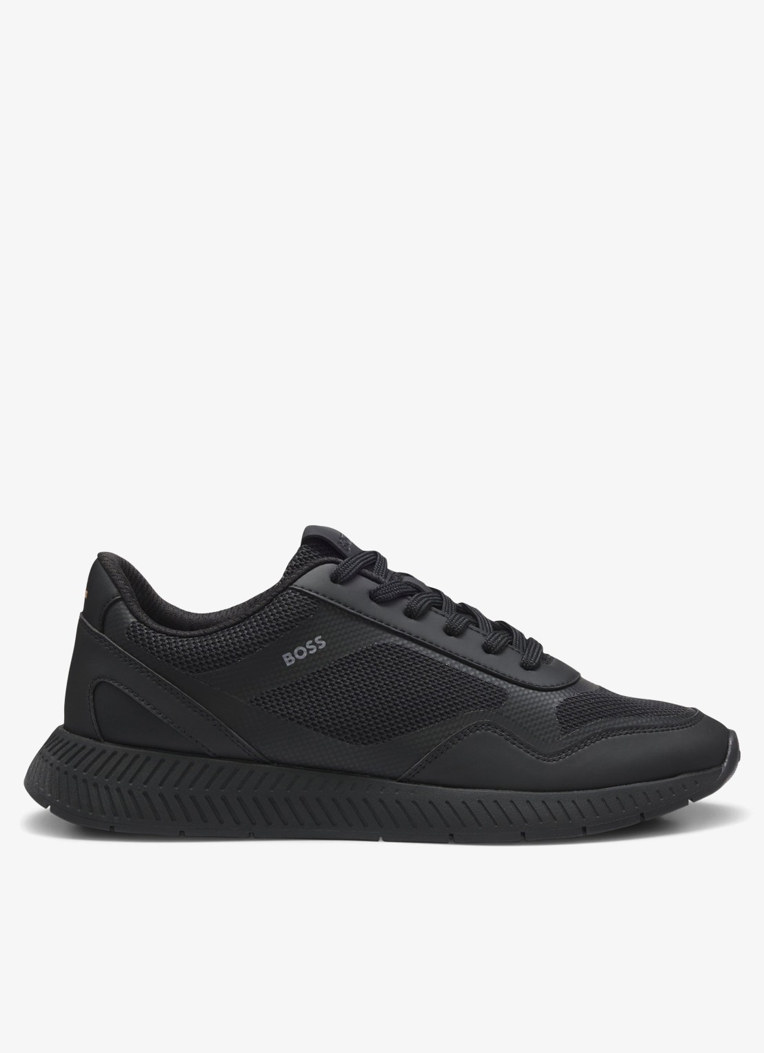 BOSS Sneaker met logo - voorkant zwart