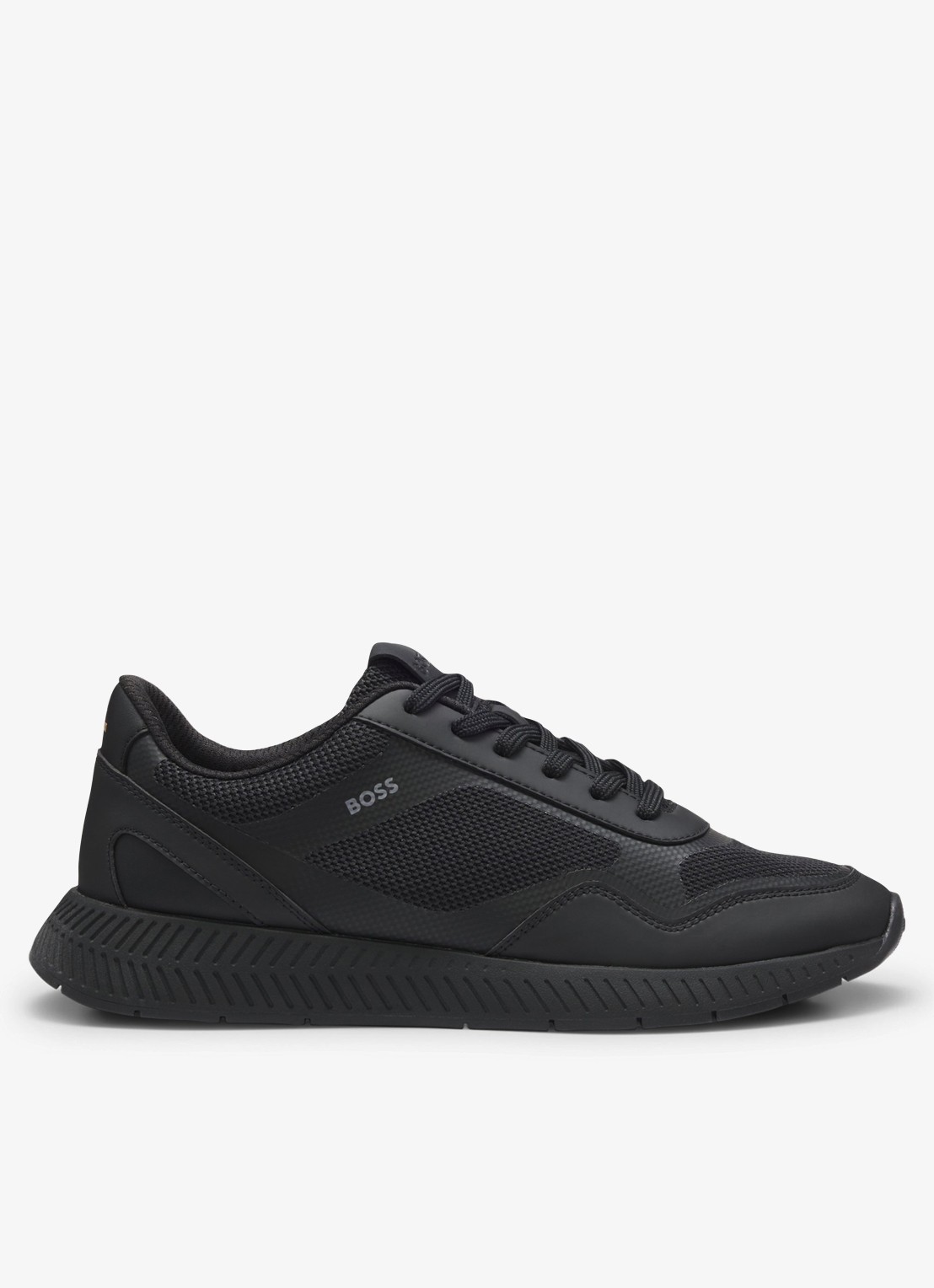 BOSS Sneaker met logo - voorkant zwart