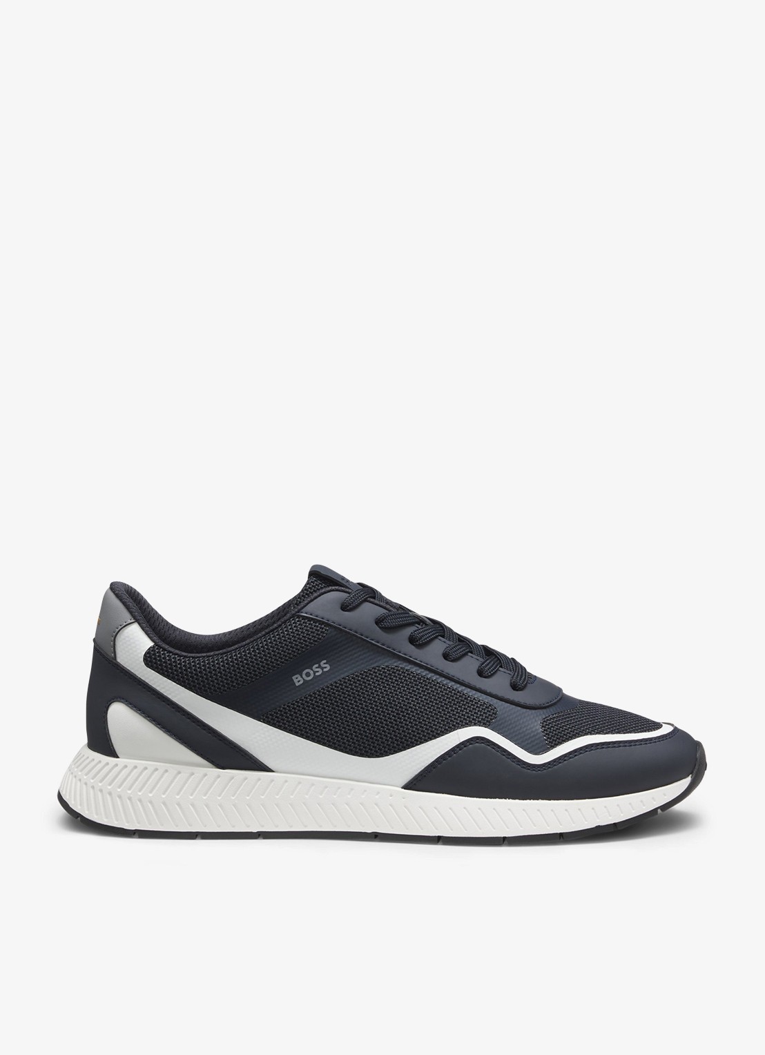 BOSS Sneaker met logo - voorkant donkerblauw