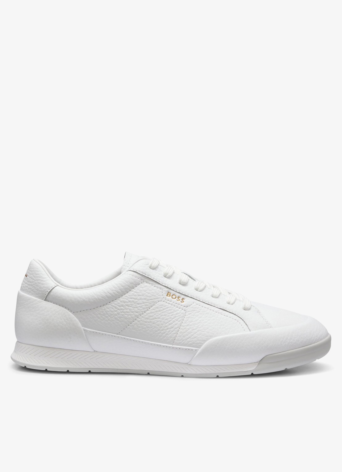 BOSS Sneaker met logo - voorkant gebroken wit