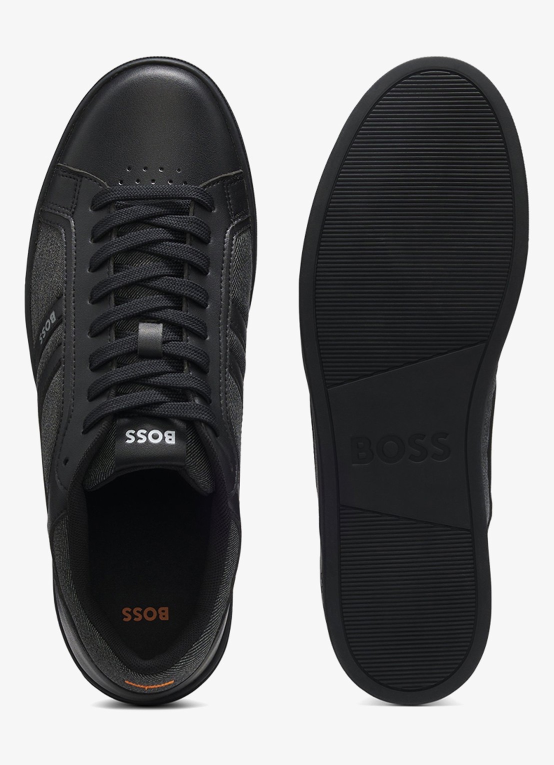 BOSS Sneaker met logo - achterkant 3 zwart