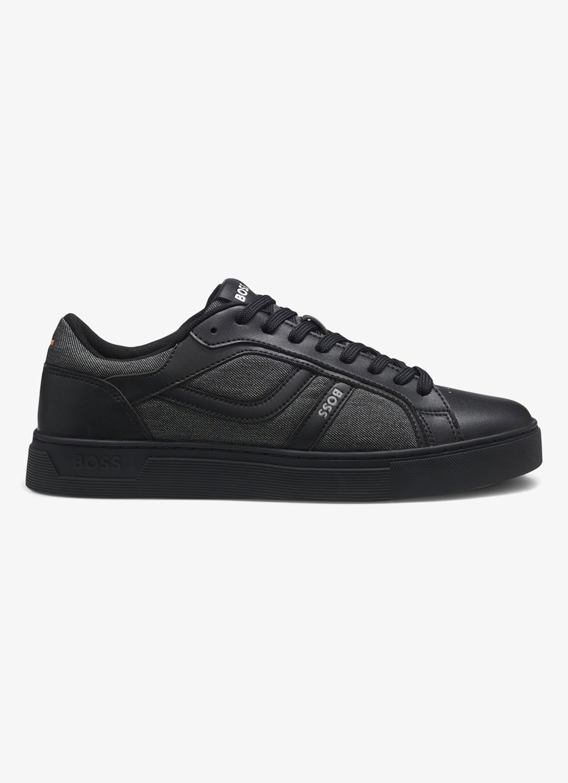 BOSS Sneaker met logo - voorkant zwart