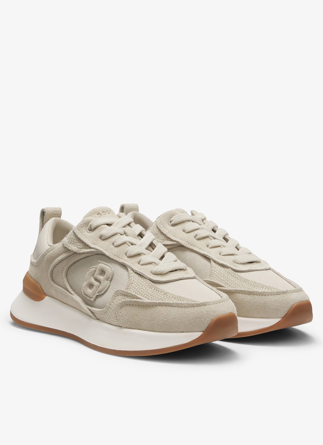 BOSS Sneaker met logo - detail 4 beige