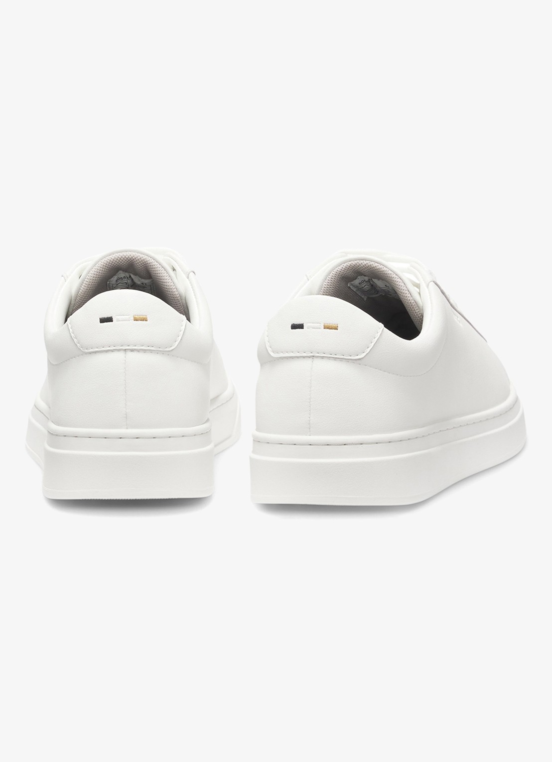 BOSS Sneaker van leer - achterkant gebroken wit
