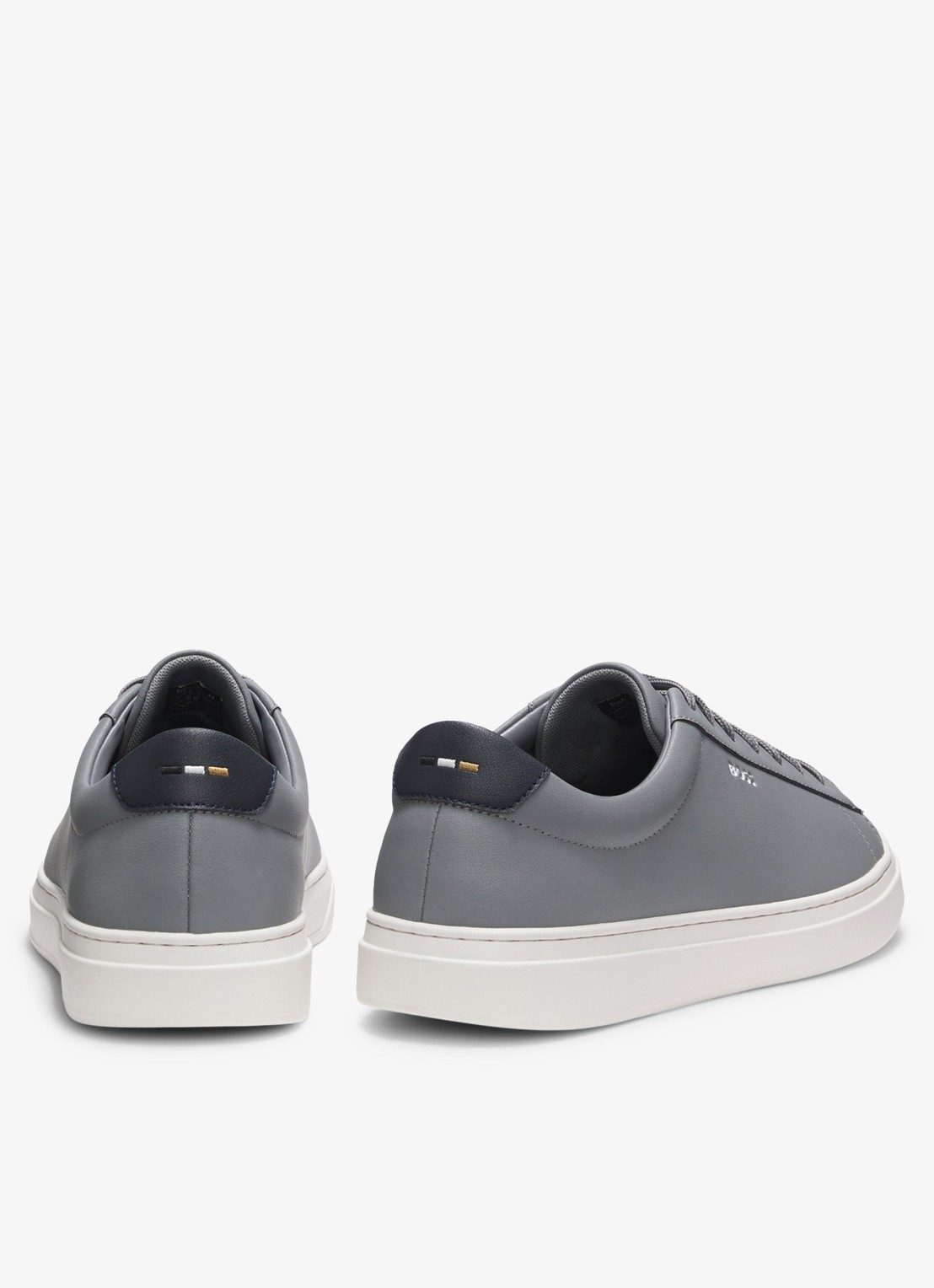 BOSS Sneaker van leer - achterkant lichtgrijs