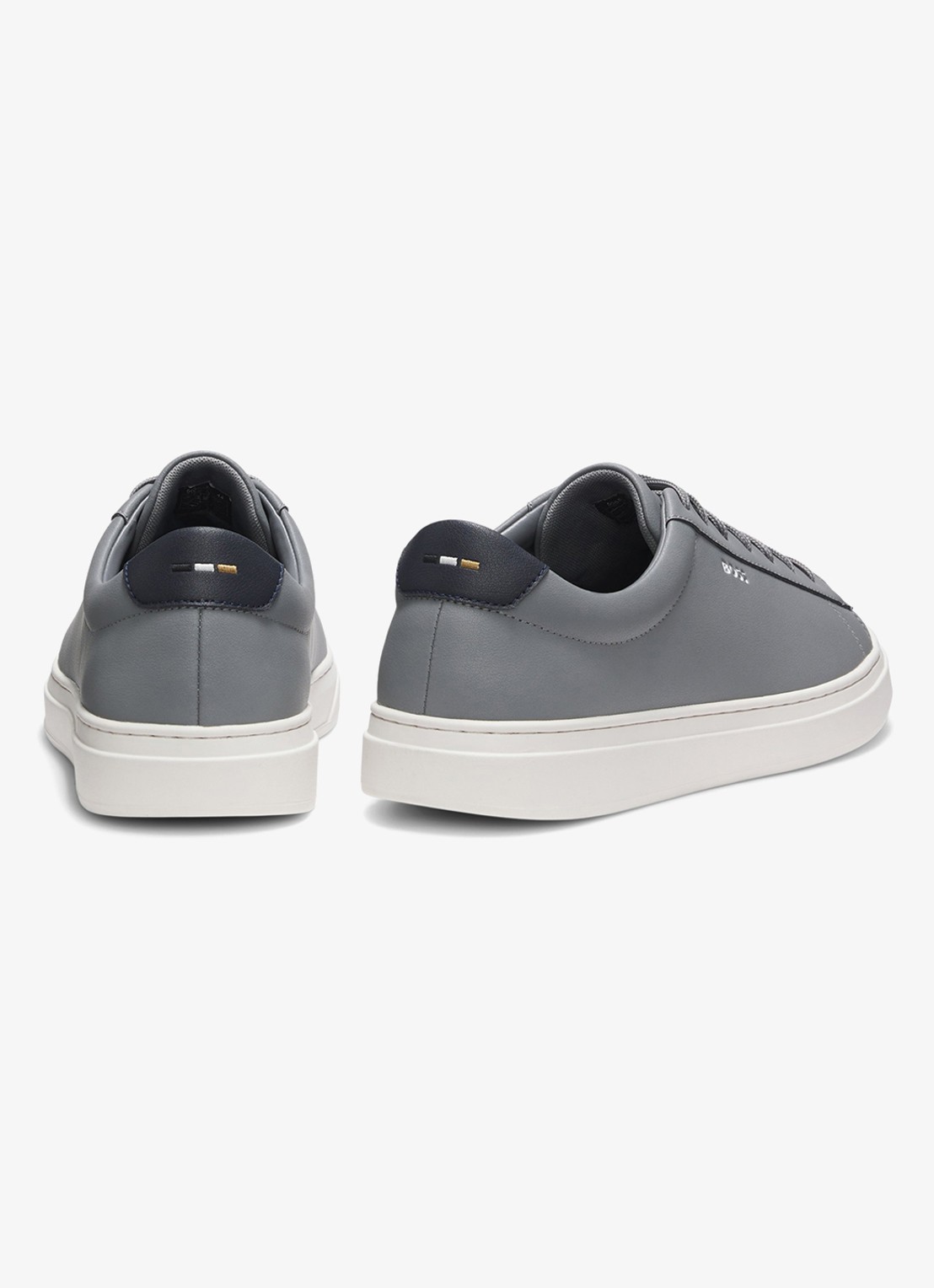 BOSS Sneaker van leer - detail 2 lichtgrijs