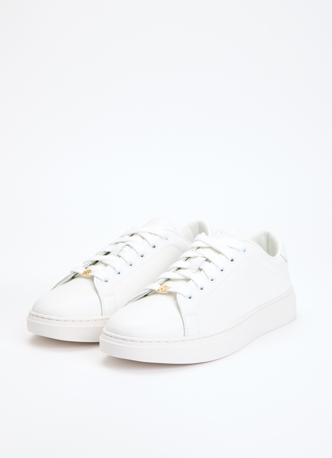 BOSS Sneaker van leer - detail 3 wit