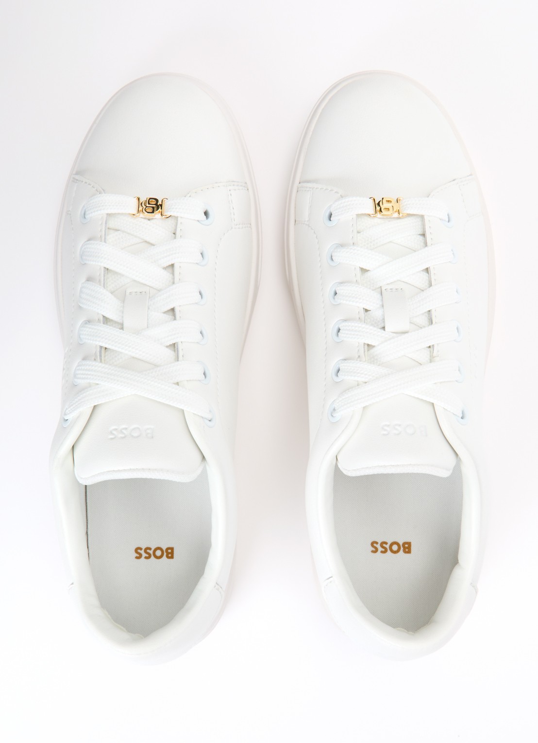 BOSS Sneaker van leer - detail 4 wit