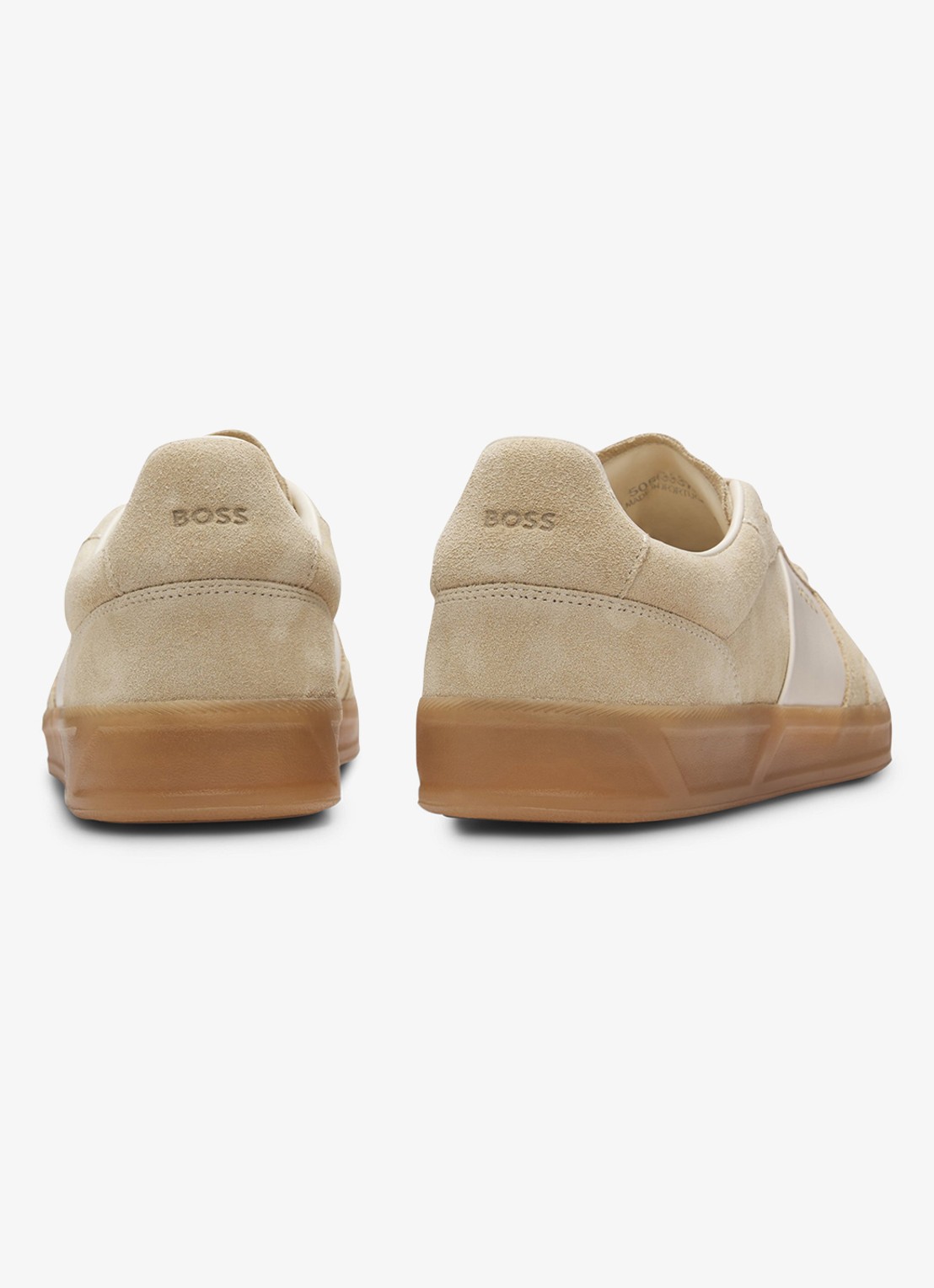 BOSS Sneaker van suède - achterkant 6 beige