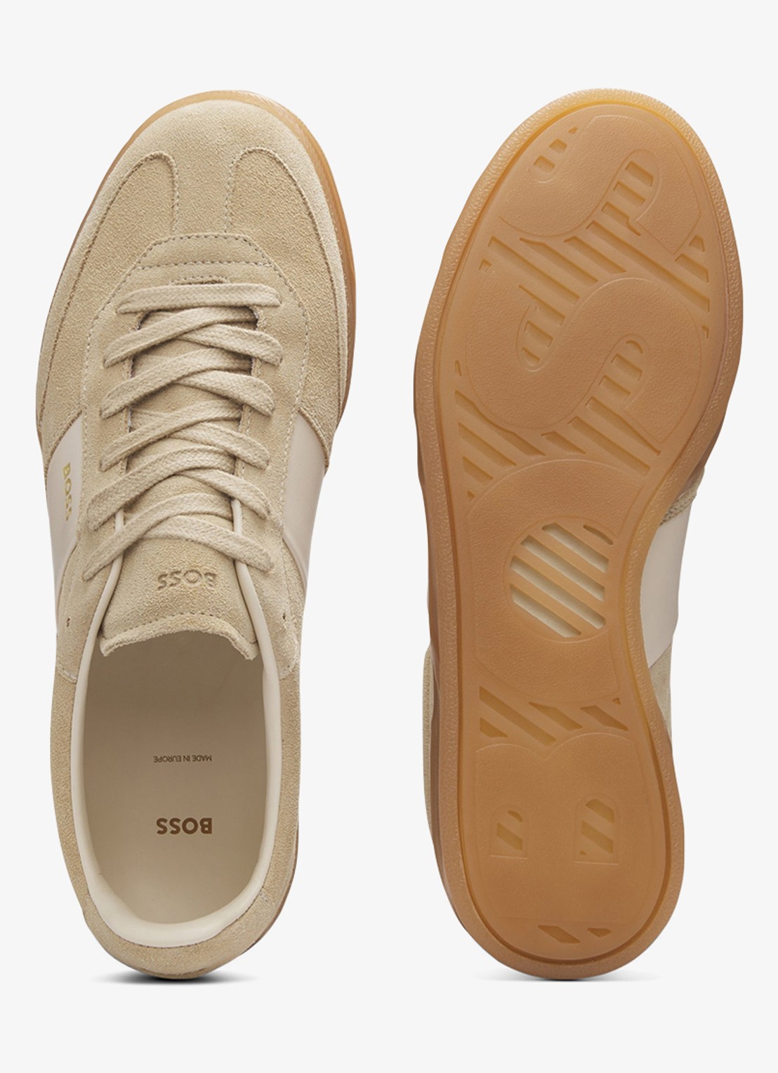 BOSS Sneaker van suède - detail 3 beige