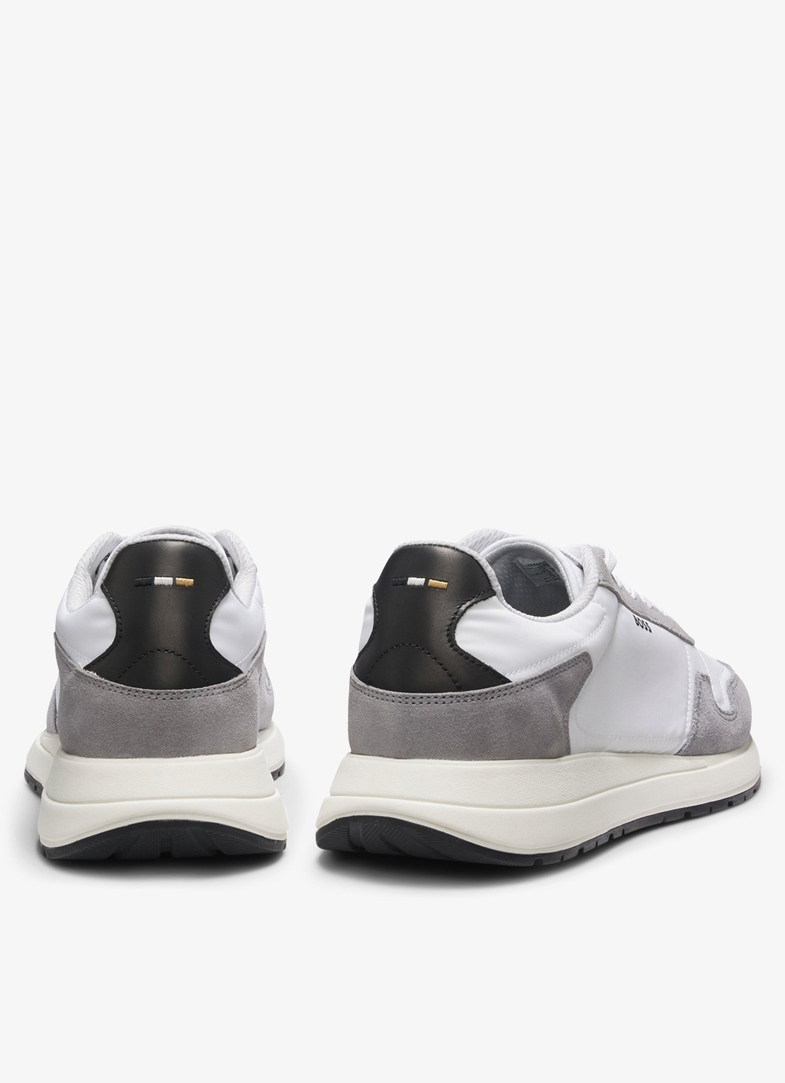 BOSS Sneakers met details van suède - detail 4 wit