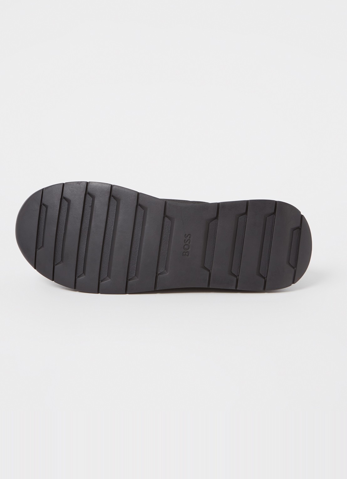BOSS Sneakers van verschillende materialen met gebreide bovenzijde en suède details - detail 7 black-001 / zwart