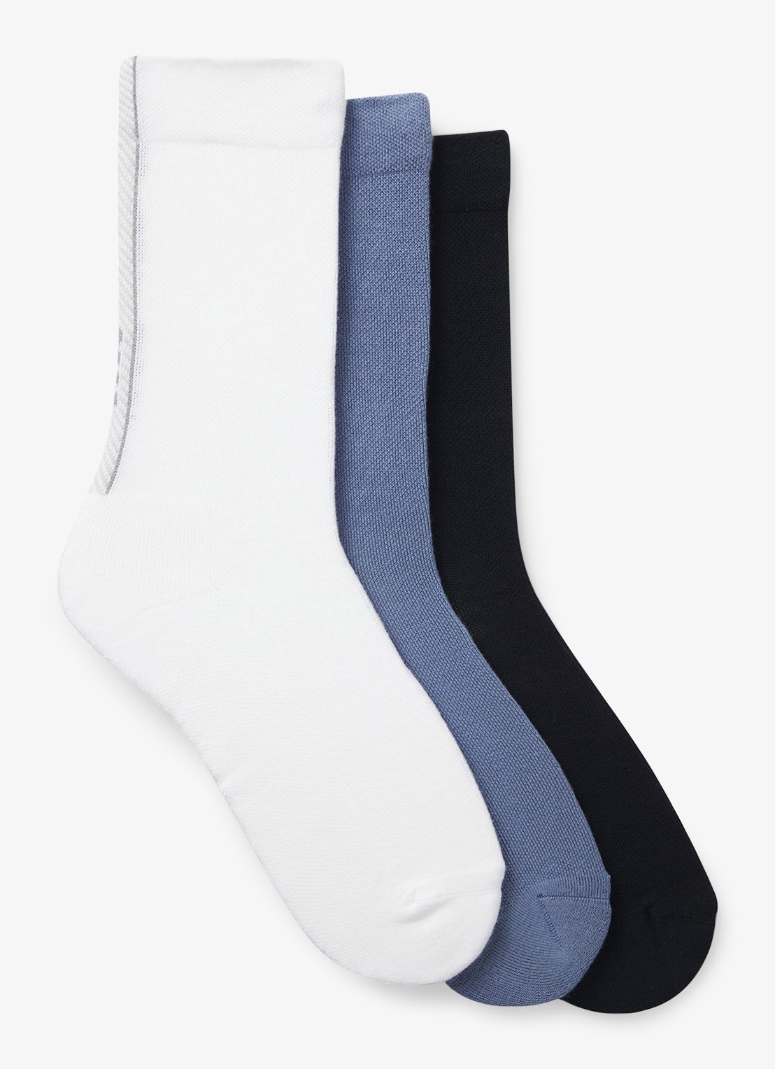 BOSS Sokken in katoenblend in 3-pack - voorkant 3 donkerblauw