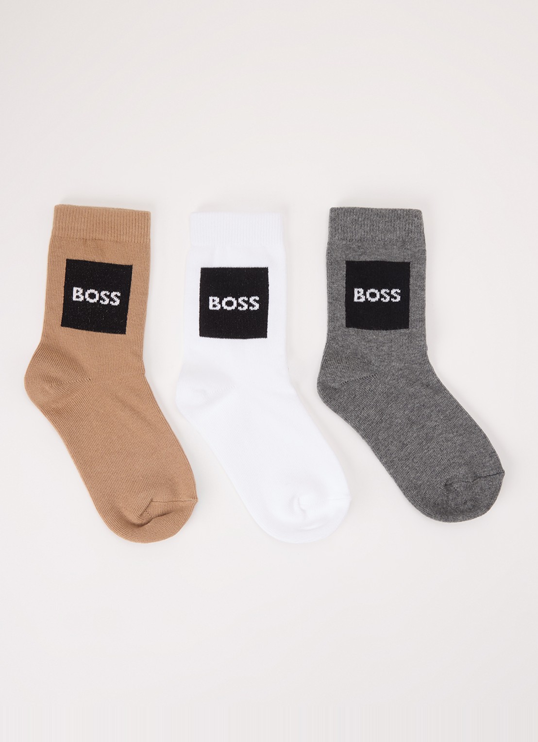 BOSS Sokken in katoenblend met logo  - voorkant bruin