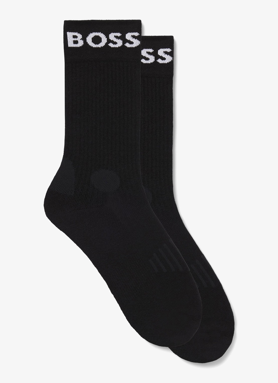 BOSS Sokken met logo in 2-pack - voorkant zwart
