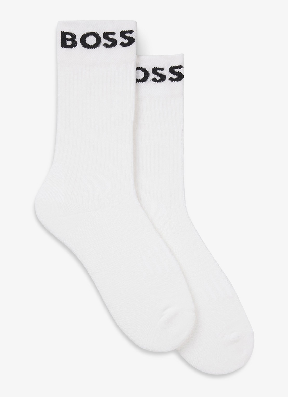 BOSS Sokken met logo in 2-pack - voorkant wit